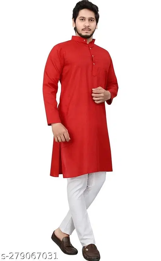 Kurta for Men (Red, S)