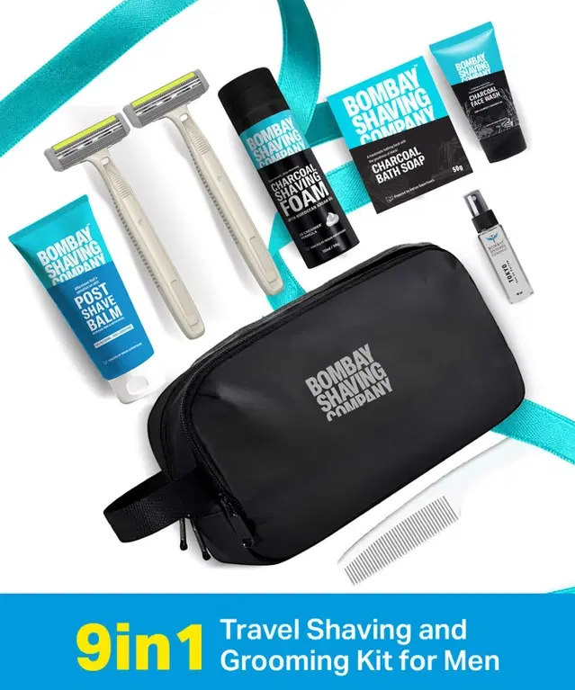 Bombay Shaving Company 9in1 Travel Shaving And Grooming Kit For Men 9 Items In The Set