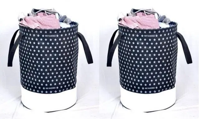 Canvas Laundry Bag,Black,  (Pack Of 2)