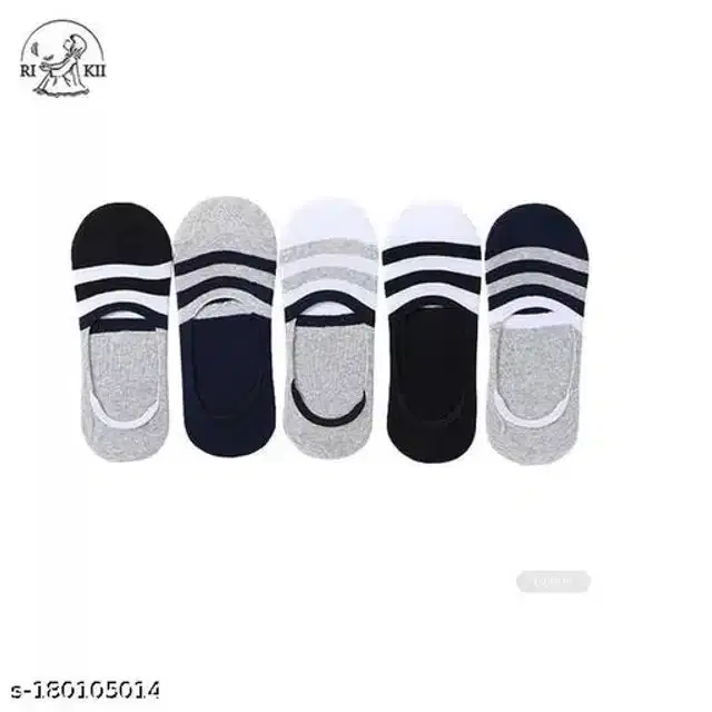 Cotton Blend Socks for Men, Set of 5 (Multicolor)
