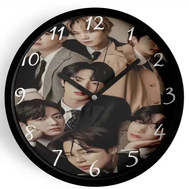 HD Printed Plastic Wall Clock, Multicolor, 10x10 Inches