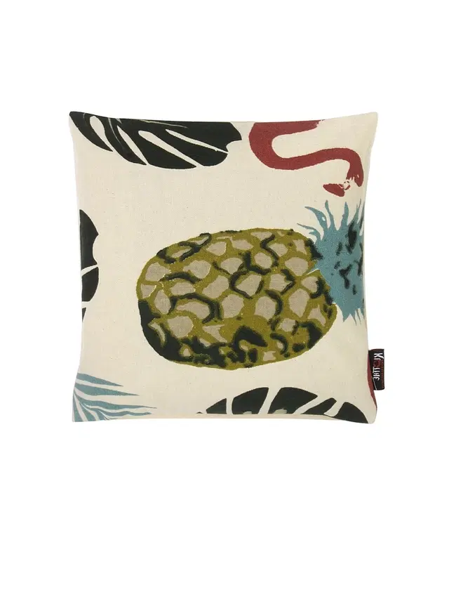 Cotton Cushion Cover, Off White, 12x12 inches