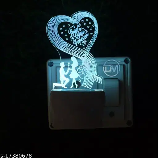 3D Color Changing Night Lamp, Multicolor