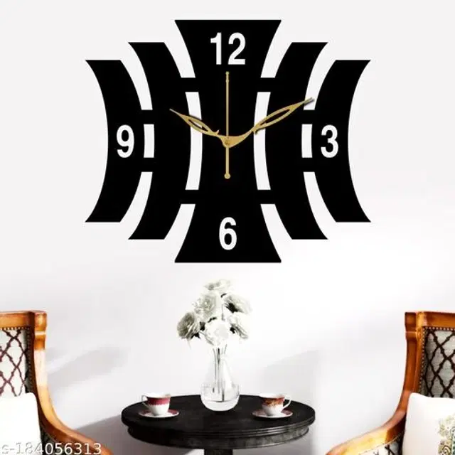 Wooden Wall Clock, Black