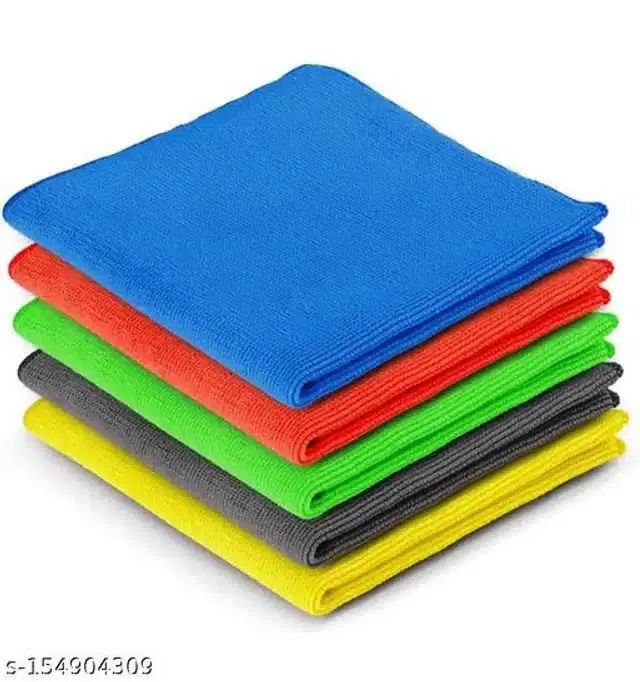 Microfiber Bath Towel, Multicolor, 40x40 cm, Pack of 5