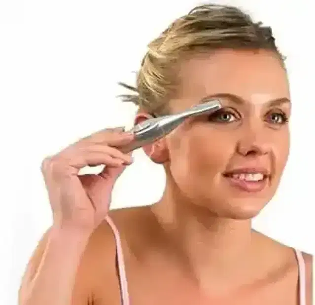 K Kudos Bi-Feather King Electric Epilator Portable & Painless Feather Eye Brow & Facial Hair Remover & Trimmer, Multicolor