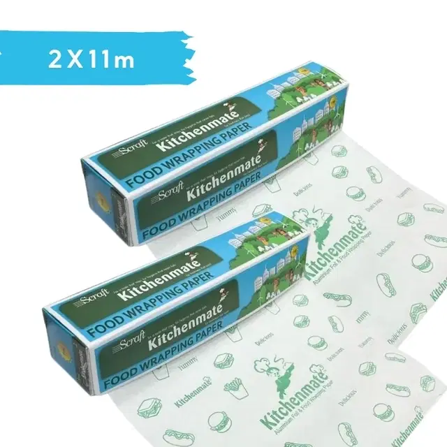 Kitchenmate Butter Paper Roll 2x11m, Pack of 2