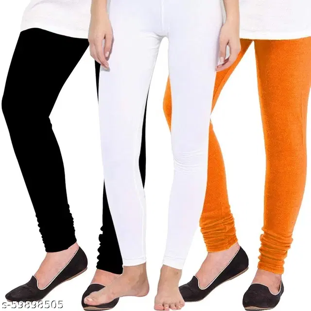 Cotton Legging For Women, Multicolour, (Pack Of 3)