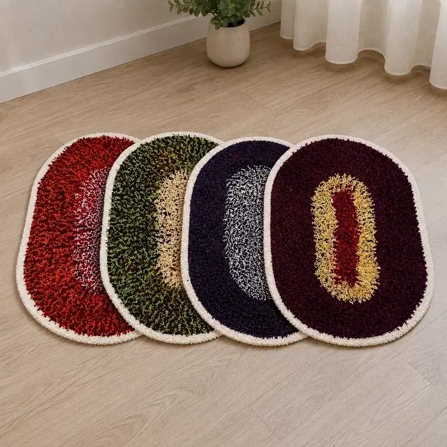 Door Mat [13X20 Inc] Pack of 4 Assorted Colour