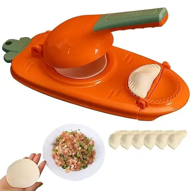 Plastic 2 in 1 Dumpling Maker Machine, Multicolor