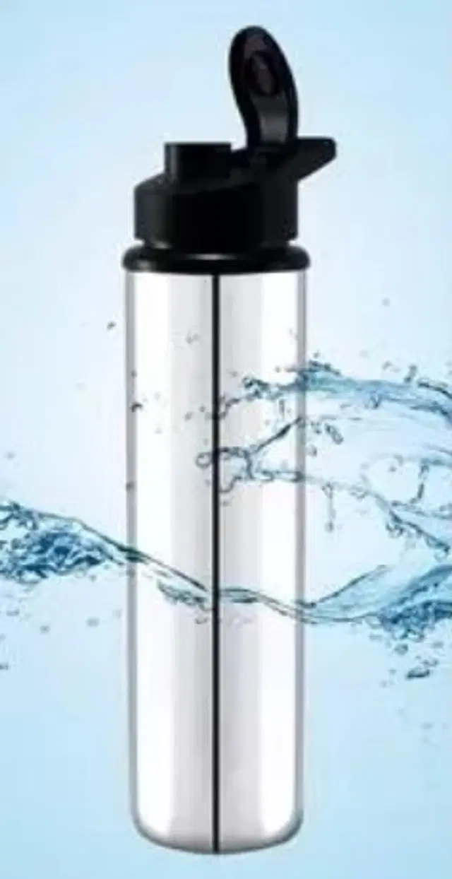 Stainless Steel Water Bottle, Silver, 900 ml