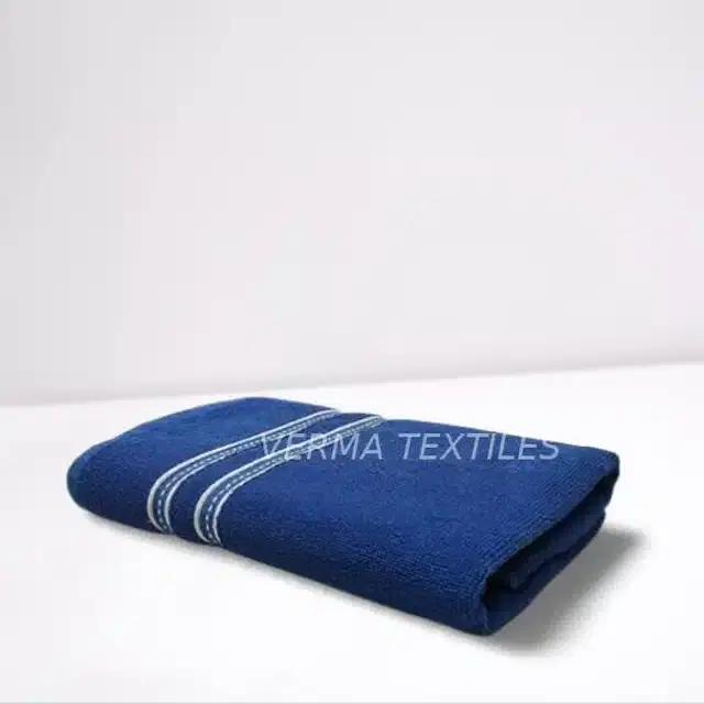 Soft Cotton Bath Towel, Blue, 27x54 inches