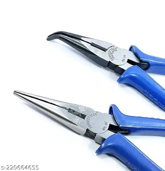 Bend Nose & Long Nose Plier, Set of 2, Blue