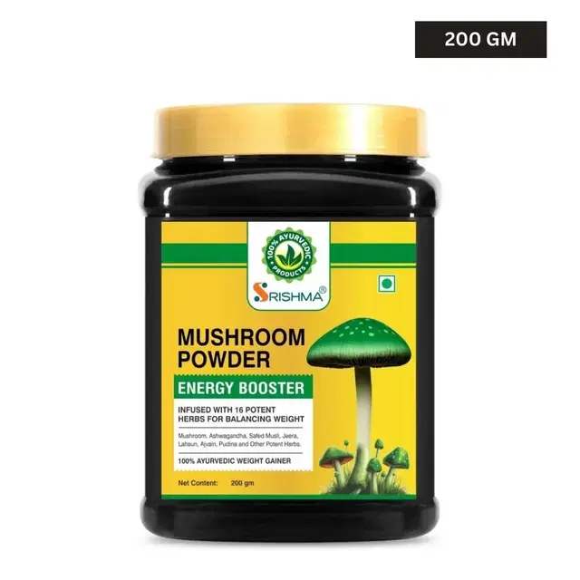 Srishma Ayurvedic Mushroom Powder Infused With 16 Potent Herbs - Weight Gainer, 200 g