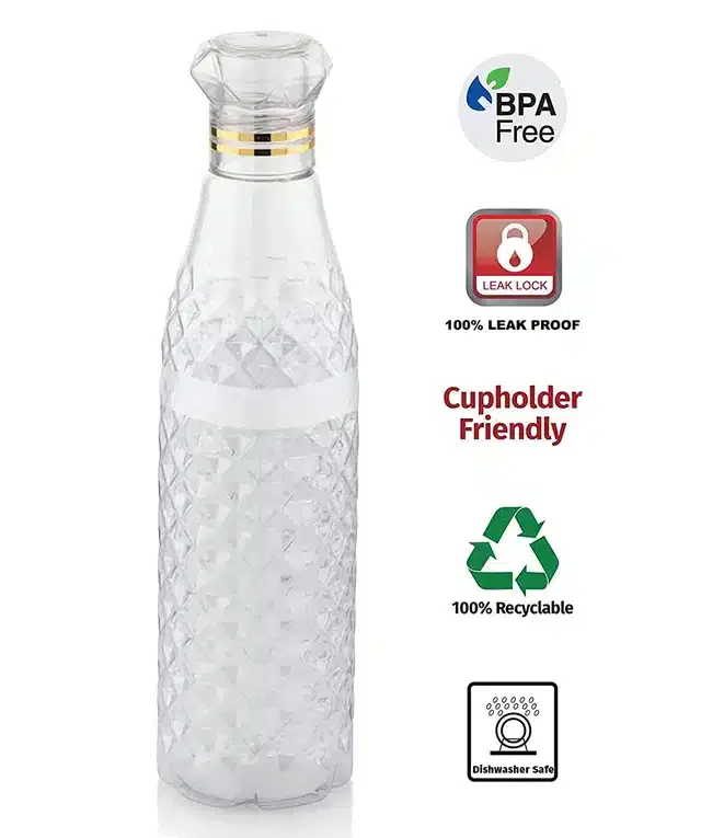 Plastic Water Bottle Set, Pack of 1, Assorted, 1000 ml