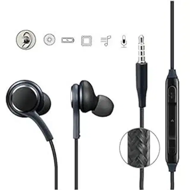 In-Ear Wired Earphone with Mic, Black
