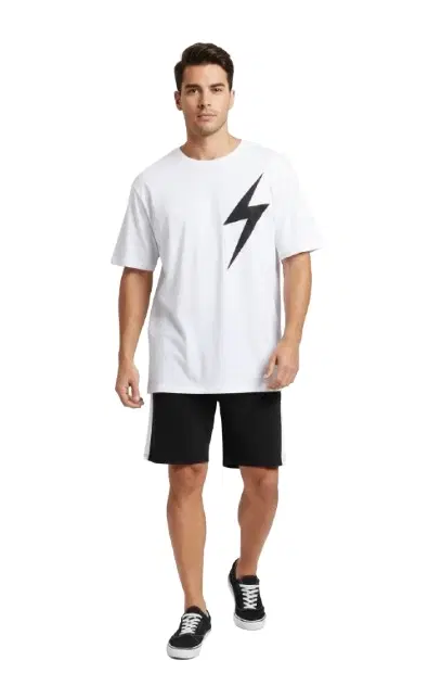 Polyester Printed Co-Ord Set for Men, Multicolour (S)