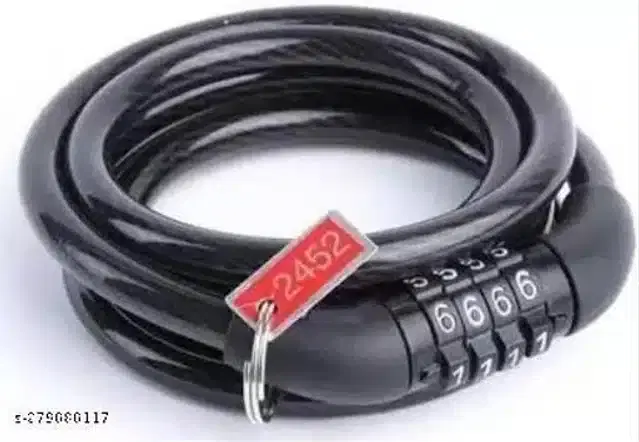 Multipurpose Cable Helmet Lock, Black