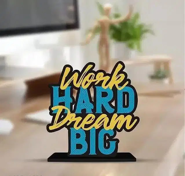 Wooden Quotes Stand for Table & Office Desk, Multicolor