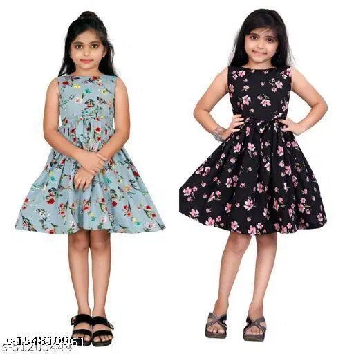 Frock 10-11 Years for Girls (Grey, 10-11 Years)
