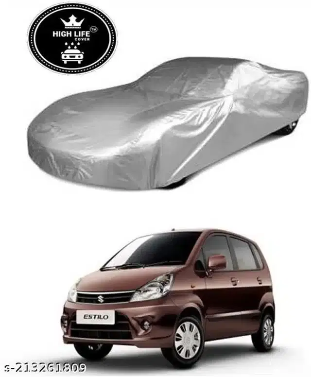 Taffeta Waterproof Car Cover for Maruti Zen Estilo, Multicolor