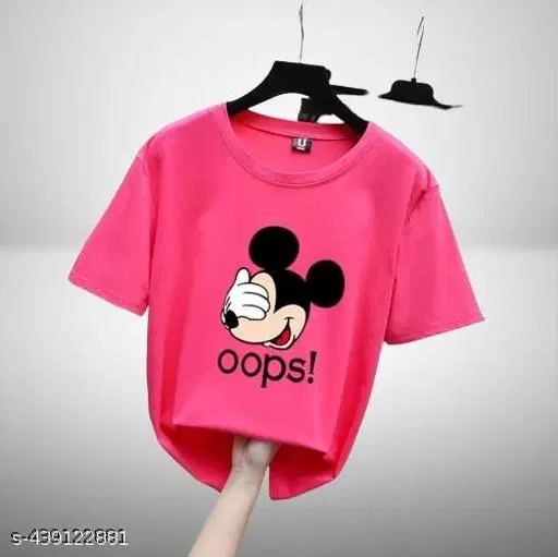 Polycotton T-shirt for Women, Pink (XS)