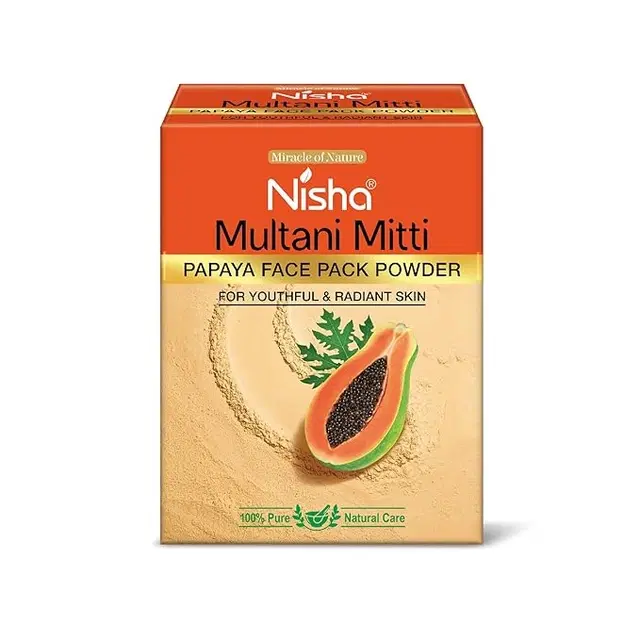 Nisha Papaya Multani Mitti Face Pack Powder 100 g