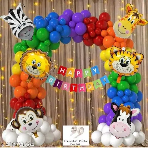80 Pcs Balloons Decoration Kit, Multicolour, Set of 1