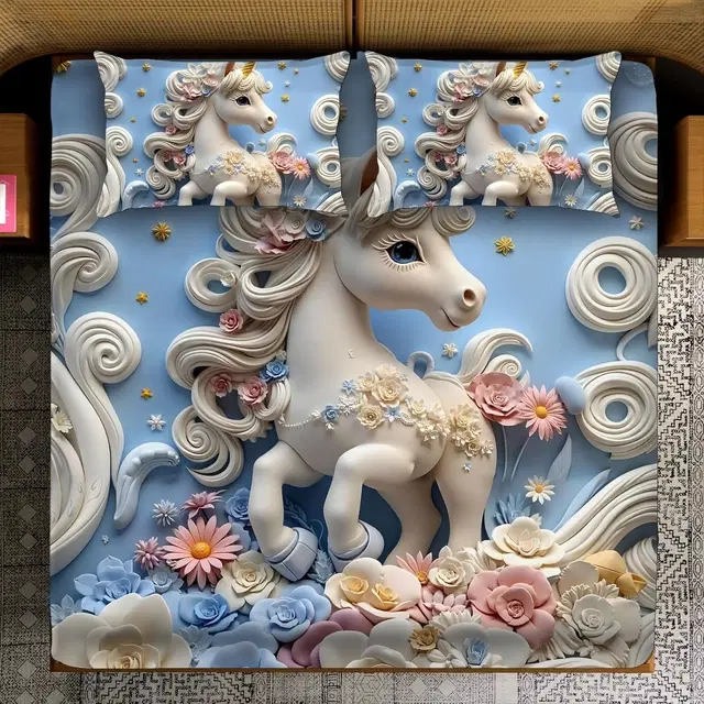 Microfiber 7D Bedsheet, Blue (90x100 inch)