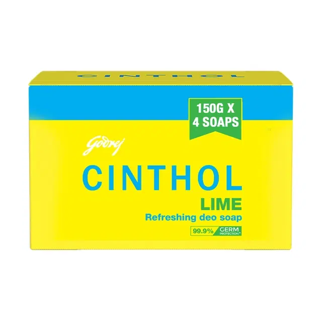 Cinthol Lime Soap 4X150 g (Pack of 4)