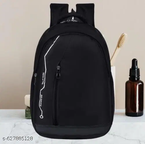 Polyester Backpack for Men & Women, Black