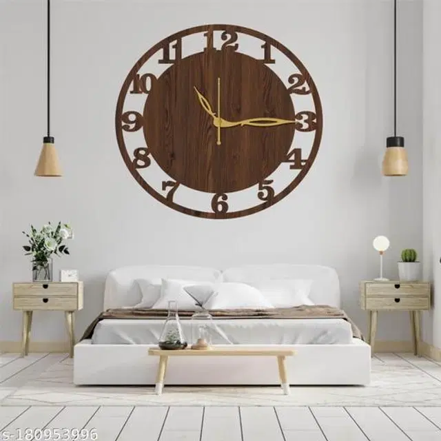 Wooden Wall Clock, Brown
