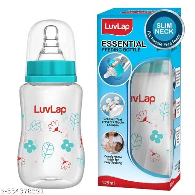 LuvLap Plastic Feeding Bottle for Baby, Multicolor, 125 ml
