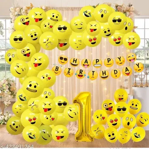 59 Pcs 1st Birthday Decoration Kit Girls & Boy, Multicolour, Set of 1