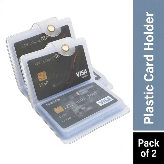 Plastic Credit Card Holder - Pack of 2