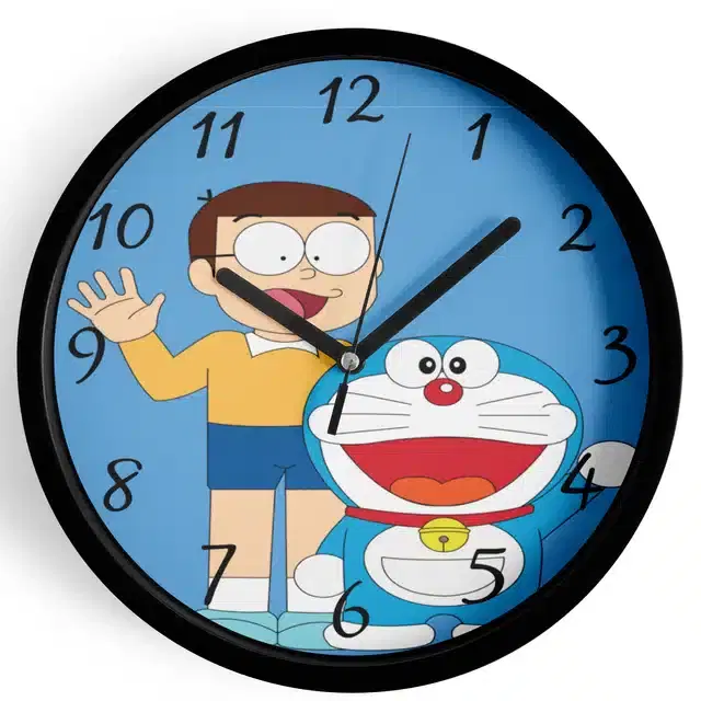 Doraemon Analog Wall Clock, Multicolor, 7 Inches
