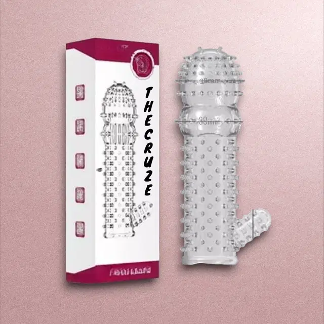 A R Silicone Crystal Dotted Condom for Men, Transparent