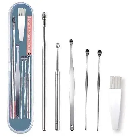 Stainless Steel 4 Pcs Acne Blackhead Remover, Silver, Set of 1