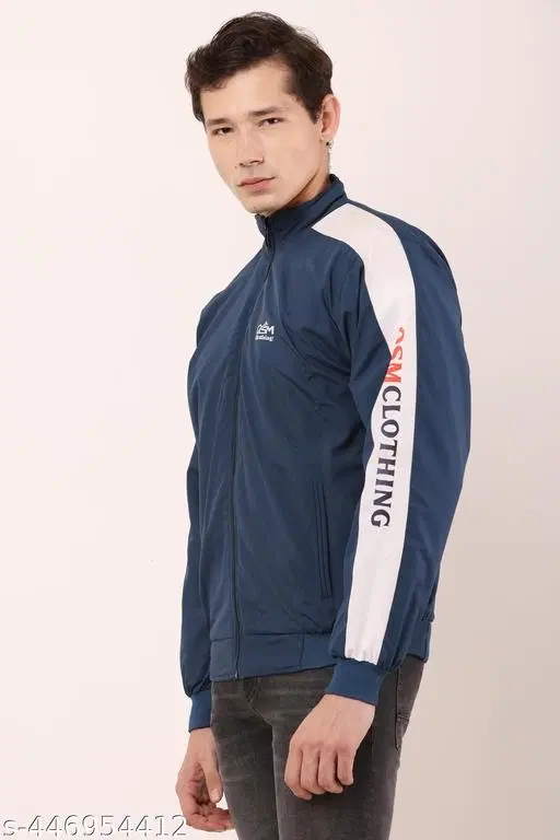 Nylon Jacket for Men (Blue, M)