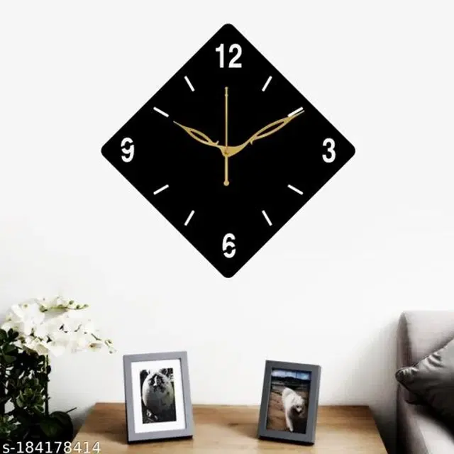 Wooden Wall Clock, Black