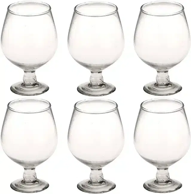 Liquor cum Cocktail Glasses, Transparent, 300 ml, Pack of 6