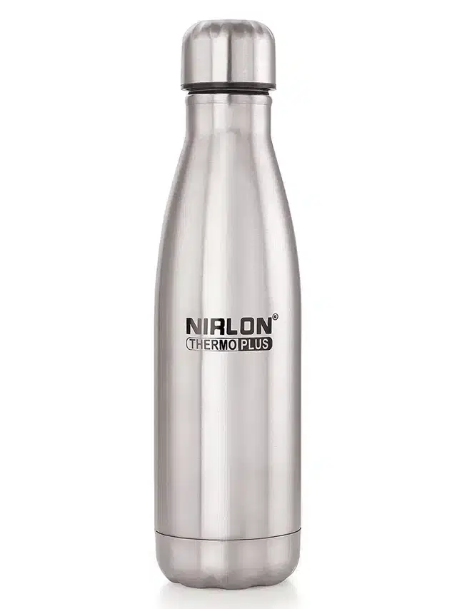 Stainless Steel Double Wall Vacuum Insulated Water Bottle, Silver, 350 ml