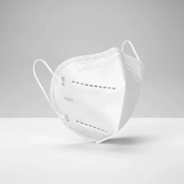 Reusable N95 Face mask with Protective Melt blown 5 Layer, White, Pack of 1