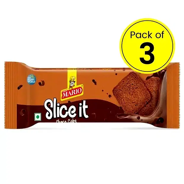 Mario Slice it Choco Cake 3X30 g (Pack Of 3)