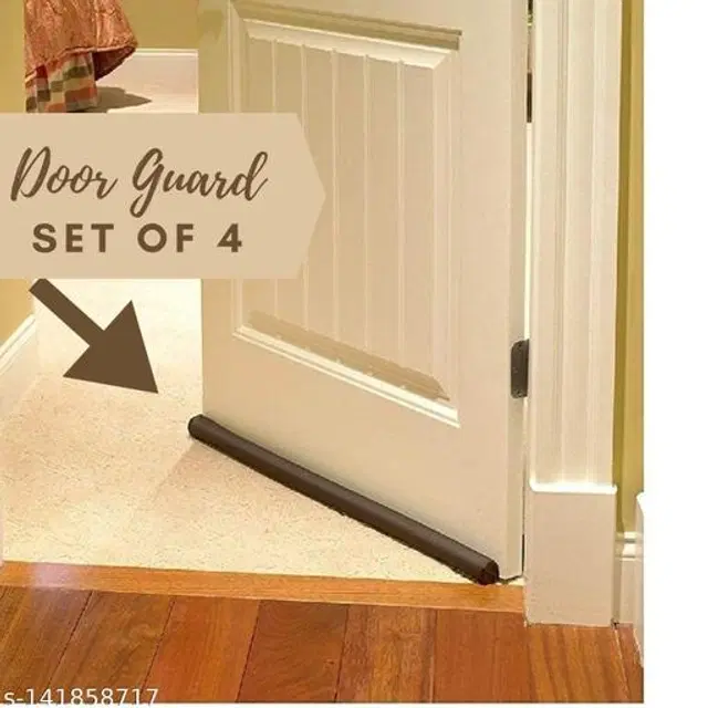 Door Sealing Strip Guard, Brown, 42 inches, Pack of 4