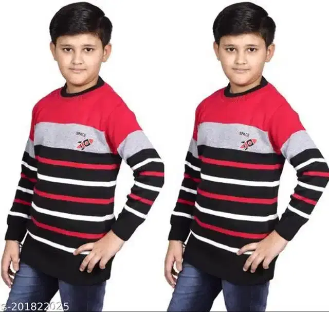 Woolen Sweaters for Boys, Pack of 2 (Multicolor, 8-9 Years)