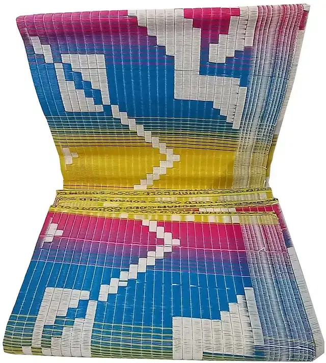 Plastic Floor Mat, Multicolor, 6x4 feet