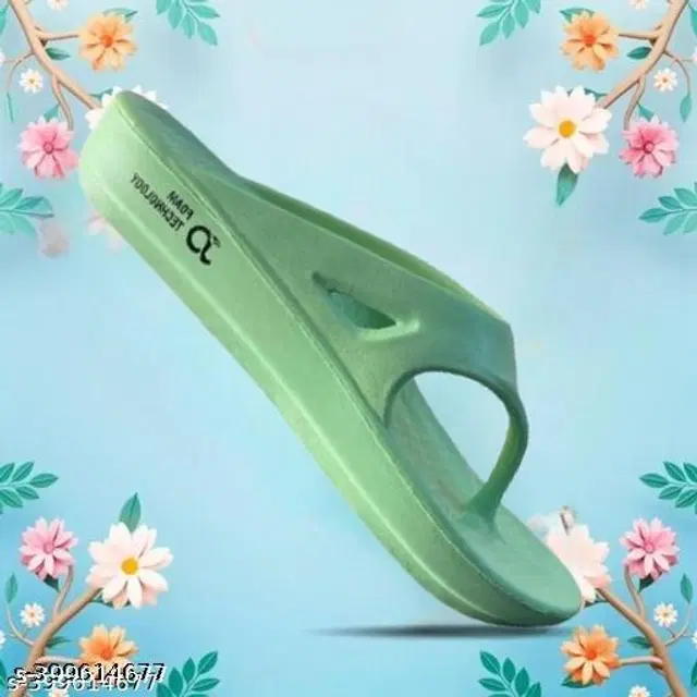Flipflops for Women (Green, 5)