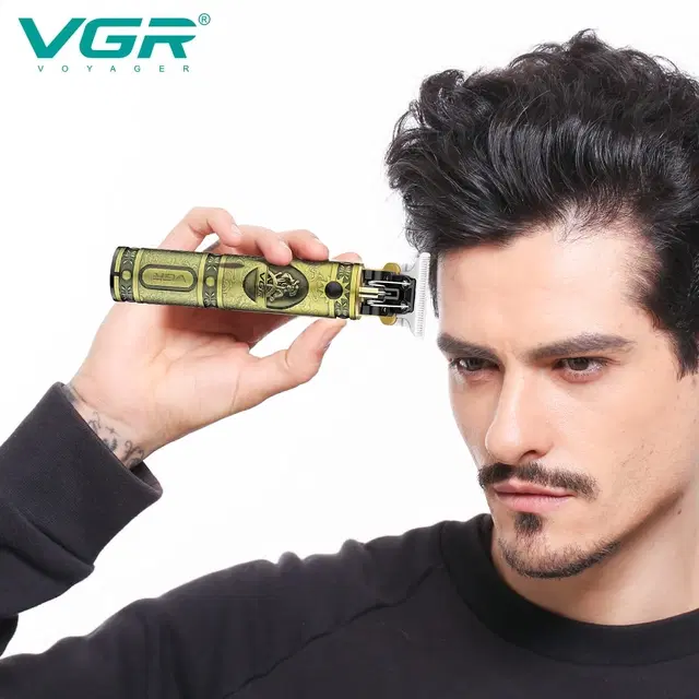 Vintage T9 1200mAh Li-ion Battery Rechargeable 180 minutes Runtime Professional Hair Trimmer for Men with 3 Guided Combs, Gold