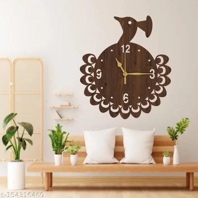 Wooden Wall Clock, Brown